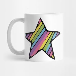 Glam Rock BABY Bright Pastel and Black Stars Mug